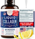 Yoğun sıvı Collagen Supplement Supplement - 3006 Hydrolyzed Liquid Collagen for Women artı Biotin Saç, Skin, Nail Support - Sublingual Direct Drops or in Drinks - Natural Lemon Drink 2 ozz