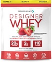 Tasarımcı Wellness, Tasarımcı Whey, Doğal Whey Protein Toz Probiyotiks, Fiber ve Key B-Vitamins for Energy, Gluten-Free, Summer Strawberry, 2 lb