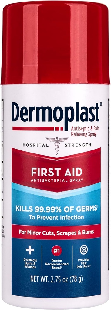 Dermoplast First Aid Spray, Analgesic & Antisptik spreyi Minor Cuts, Yararlar ve Burns, 2.75 Ounce (Pazar Mayıs Vary)