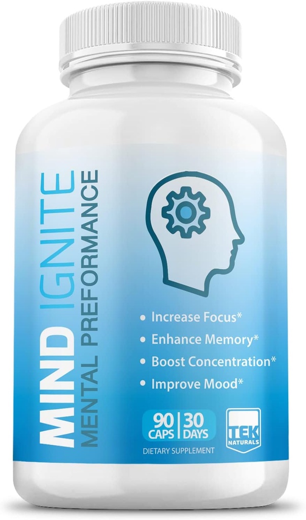 Mind IgniteTM Mental Performance 16 Συστατικά - Extra Strength Nootropic Brain Συμπληρωματικό για Εστίαση, Ενέργεια, Μνήμη, Καθαρότητα, Συγκέντρωση & Περισσότερα