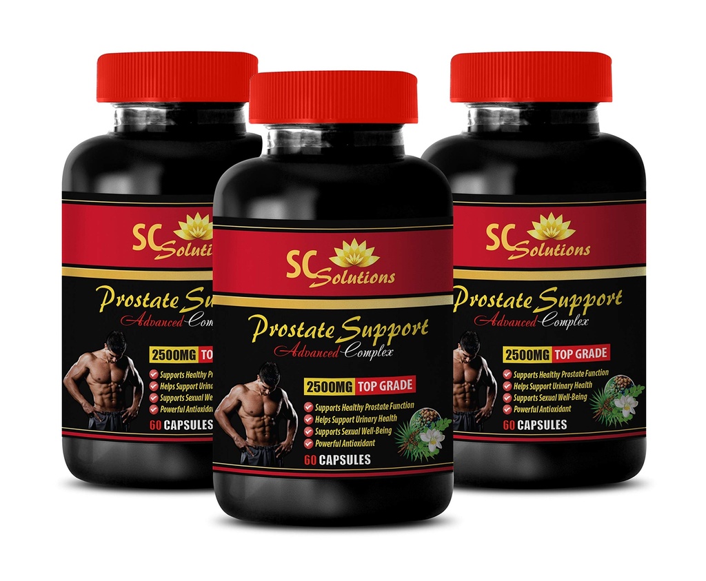 Υποστήριξη Prostate τώρα - Υποστήριξη Prostate 1345MG - Advanced Complex - Saw Palmetto μαλλιά - 3 μπουκάλια (180 κάψουλες)