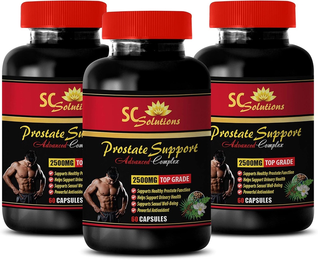 Υποστήριξη Prostate τώρα - Υποστήριξη Prostate 1345MG - Advanced Complex - Saw Palmetto μαλλιά - 3 μπουκάλια (180 κάψουλες)