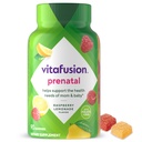 vitafusion PreNatal Gummy Vitamins, Raspberry Lemonade Flavor, Prenatal Vitamin Supplement for Women with Folate and DHA, 45 Day Supply, 90 Count