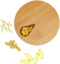 Tıp Organize Wood Daily Weekly, Travel Pill Organizer ve Pill Sahibi, Vitamin Tıp Pill Organizer Case Box, Pill Box Day, Hafta ve Solid Wood Lid Günleri ile Geliştirilmiş Tasarım (Morning)