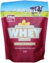 Pure Choice Vanilla Whey Protein Isolate Powder, 28g πρωτεΐνη, μη μετουσιωμένος ορός γάλακτος, 3 συστατικά, χωρίς πληρωτικά ή τεχνητά γλυκαντικά. (Βανίλια, 2 lb)