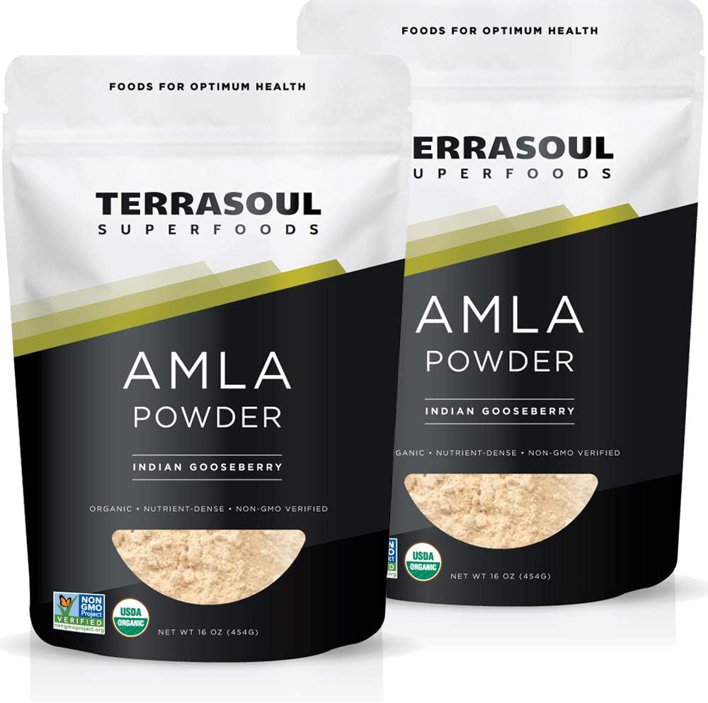 Terrasoul Superfoods Organik Amla Berry Toz (Amalaki), 2 Lbs - Antioksit C | Destekler Immunity