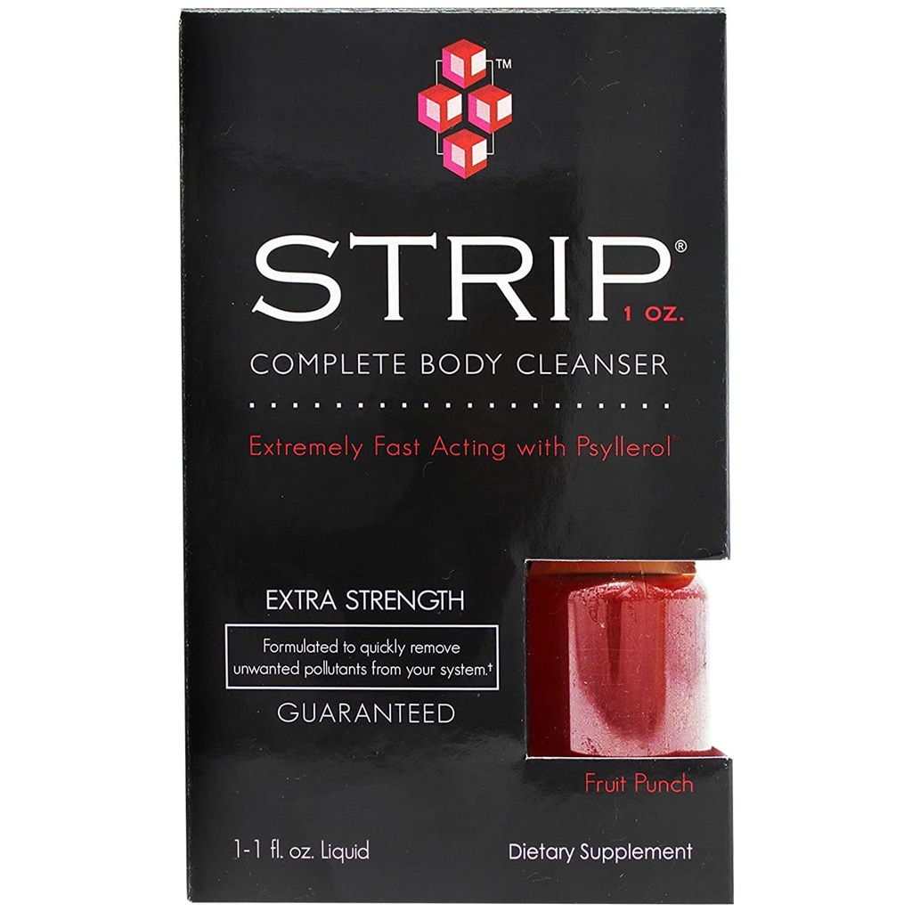 Wellgenix Strip Herbal Cleanse Detox Liquid - Whole Body Cleanser - Ekstra Kuvvetli Detoxating Drink - Quick Flush Cleanse - 1 Oz Fruit Punch