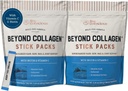 Collagen Powder Toz Unflavored Packets-Hydrolyzed Collagen Toz-Hair Skin Nail & Ortak Destek- Çok Tip Kolajn Supplements for Women & Men 30 Pack (2pk)