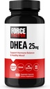 FORCE FACTOR DHEA 25 mg, DHEA Supplement for Women and Men to Support Hormon Denge ve Sağlıklı Mood, Premium Quality, Vegan Dostu, Non-GMO, 100 Sebze Capsules