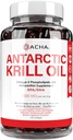 Premium Antarktika Krill Oil Supplement Softgels- 1500 mg with Natural Omega-3, Astaxanthin and Phospholipids 120 Soft Gels, 180 mg EPA & 120 mg DHA for Immune, Memory Support, Heart Health Non-GMO
