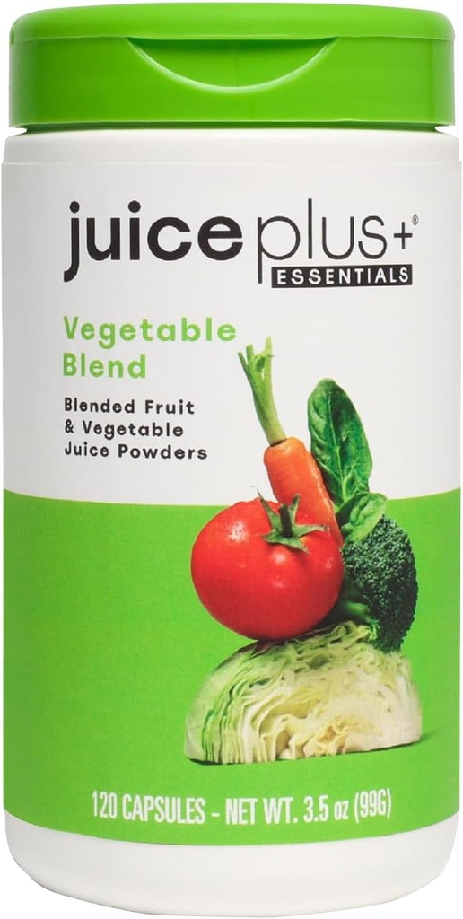 Juice Plus+ Sebze Yemekleri: Broccoli, Parsley, Tomato & More - Plant-Based, Vegan, Gluten-Free, Non-GMO, Kosher - For Heart, Immune, Cognitive & Skin Health - 1 Şişe (60 Hizmet)