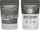 Hydrolized Collagen Powder Type I and II. Vanilla Flavored 482g with Hyaluronic Acid, MSM, Vitamin D3 & Boswellia Serrata for Women & Men