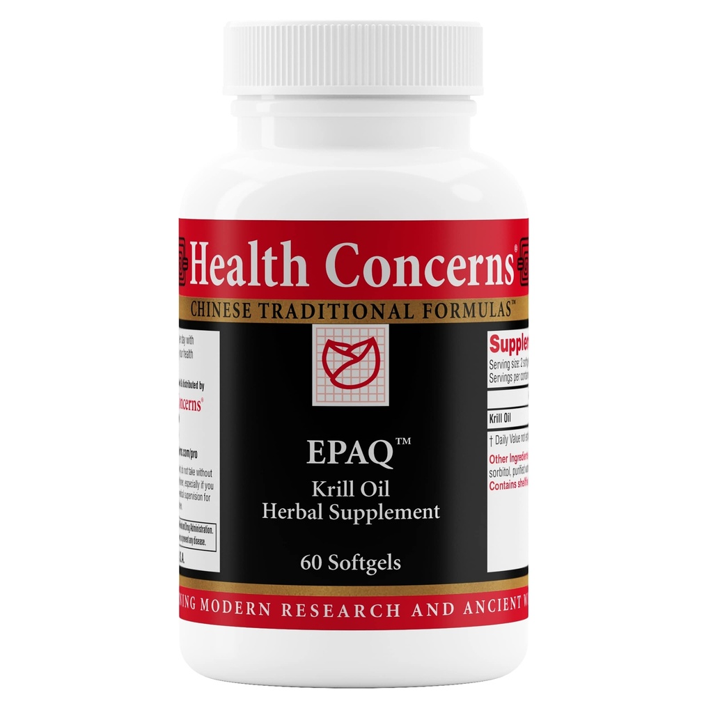 Sağlık Sorunları EPAQ – Beyin Sağlığı Desteği Tamamı – Krill Oil Per Service – Bilişsel Fonksiyonlar ve Kalp Sağlığı – Çin Herbal Supplement – Antioksis & Phospholipids – 60 Softgels