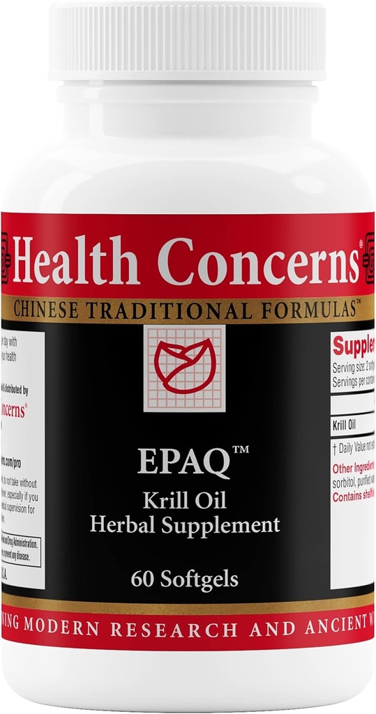 Sağlık Sorunları EPAQ – Beyin Sağlığı Desteği Tamamı – Krill Oil Per Service – Bilişsel Fonksiyonlar ve Kalp Sağlığı – Çin Herbal Supplement – Antioksis & Phospholipids – 60 Softgels
