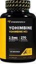 PrimaForce Yohimbine HCl 2.5mg, 270 κάψουλες - Premium συμπλήρωμα, ενισχύει την απόδοση, Zero Fillers, μη ΓΤΟ και χωρίς γλουτένη