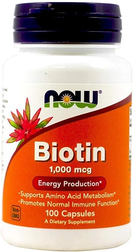 Τώρα τρόφιμα, βιοτίνη, 1000 mcg, 100 κάψουλες