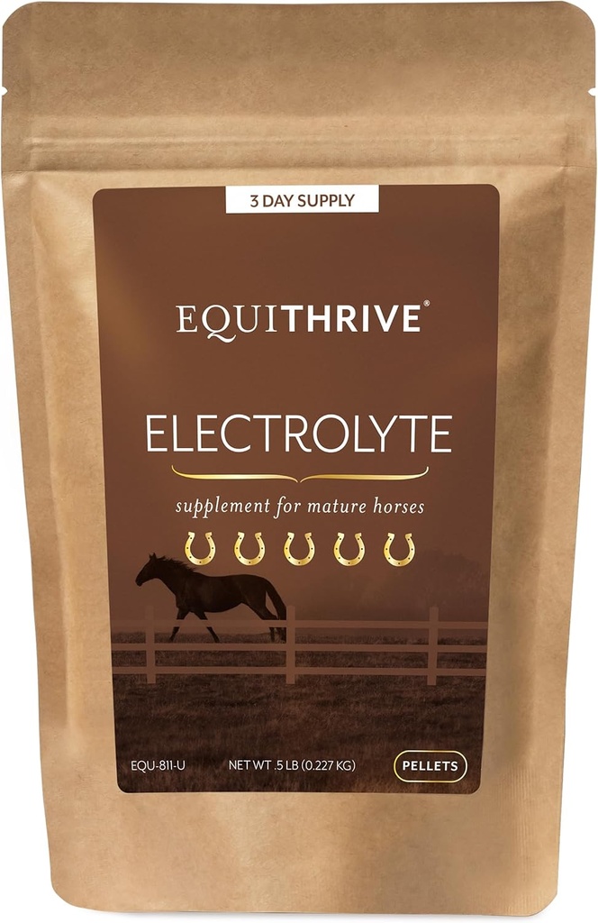 Equithrive Horse Electrolyte Pellets, Vitaminler ve Mineraller Tamam, Eğitim ve Rekabet için Equine Feed Malzemeleri, .5 lbs, 3 Day Supply Supply