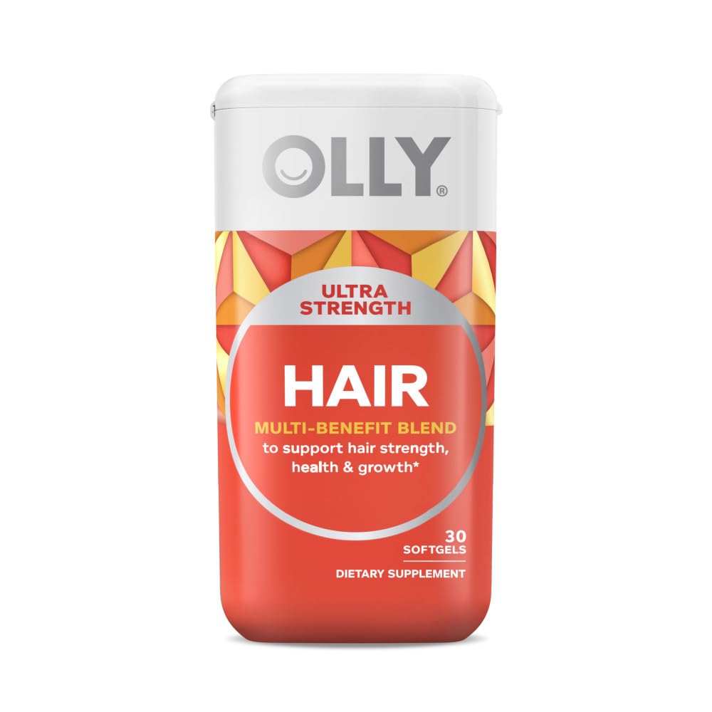 OLLY Saç ve Cilt Vitamini - Ultra Strength Hair Softgels with Biotin, Keratin, Vitaminler B12, D and Flawless Kompleksion Gummy with Vitamins A, E, Çinko for Clear Skin - 30 ve 50 Count