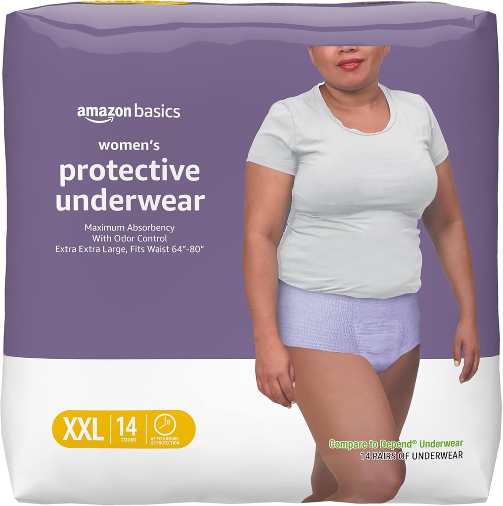 Temeller Kadınlara Giriş, Koruyucu, Hassas, Postpartum, maksimum Absorbency, XX-Large, Lavender, 14 Count