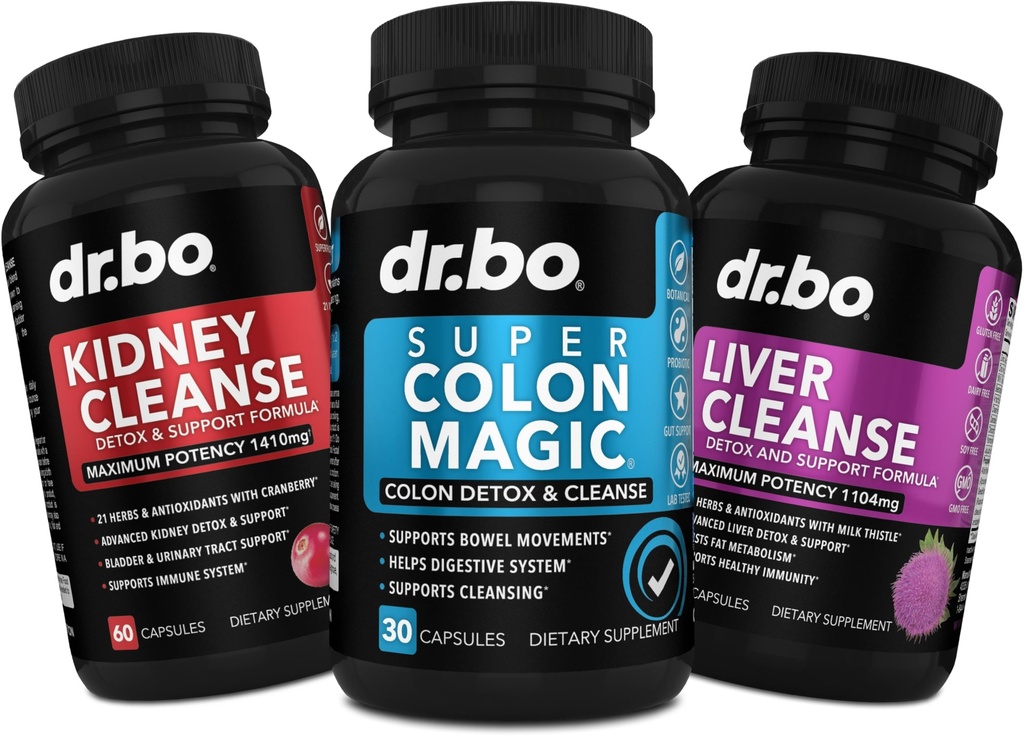Καθαριστικό του παχέος εντέρου Detox & Kidney Liver Cleanse - 15 ημέρα χάπια καθαρισμού του παχέος εντέρου Probiotic, συμπλήρωμα ηπατικής αποτοξίνωσης νεφρών - Συμπληρώματα κίνησης του εντέρου, νεφρά, ούρα ουροδόχου κύστης