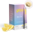 Gloci Skin + Gut - Probiotic DE111 - Υαλουρονικό οξύ, Μαγνήσιο, Βιταμίνη C, Ψευδάργυρος, Καρύδα Σκόνη νερού - Κλινικά Σπουδασμένο Προβιοτικό για Ραδιενεργό Δέρμα, Υγεία κόκκων, Ενυδάτωση - 30 Μέτρα