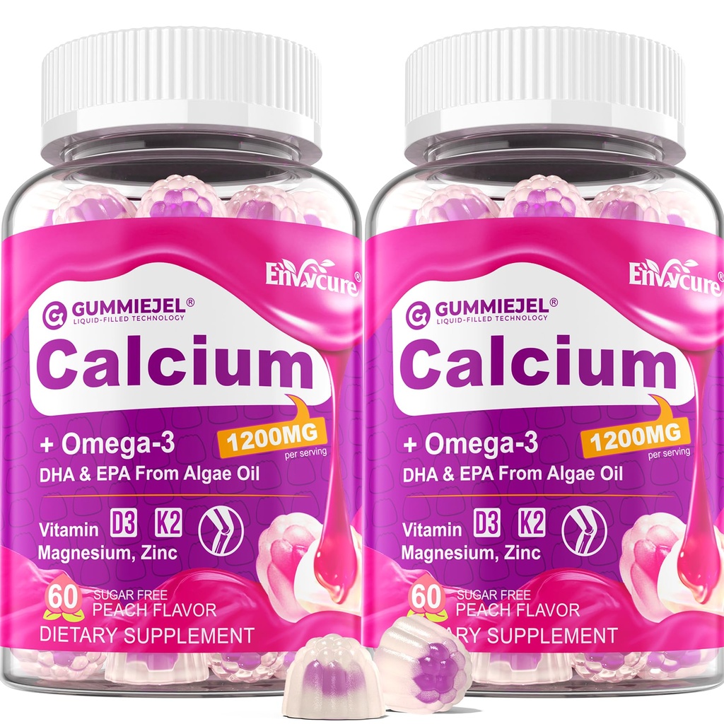 Sugar-Freeuba Citrate Gummies 1000 mg w/Vitamin D3 K2, Magnezyum, çinko, Boron, Mangane, Copper for Bone, Muscle & Immune, Ultimate Abhidrolik Supplement for Women & Men - Vegan, 120 Cts