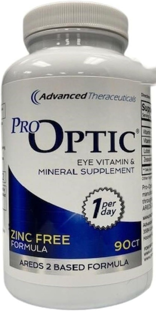 PRO-Optic Geleneksel (ZINC Free) AREDS 2 Formula - Günde Bir Kapsül / 90 Capsules / 3 Ay Supply