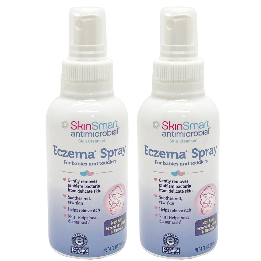 Bebekler ve Toddler için SkinSmart Eczema spreyi, Skin Can Heal, 4 Ounce Spray (Pack of 2) Delicate ve Raw Skin için Güvenli