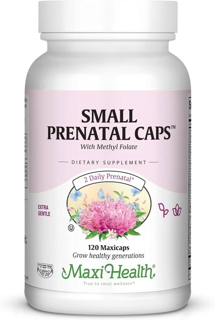 Maxi Small Prenatal Capsules with Metil Folate 120 ct