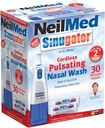 NeilMed Sinugator Cordless Pulsating Nasal Wash Kit with One Irrigator, 30 Premixed Packets ve 3 AA Pilleri ( 1)