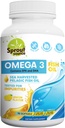 Sea-Harvested Pelagic Omega-3 Fish Oil for Heart Health, Eyes and Common Support - 1200 mg, 90-Day Supply - High Potency EPA DHA Fatty Acids - Lemon Flavor Anchovy Fish Oil - 90 Softgels