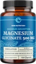 Magnezyum Glycinate 500 mg | Yüksek Aborpsiyon | Kas Rahatlama, Bones, Heart, Nerve, Sleep & Calm Women & Men | Magnezyum Chelate Supplement & Bisglycinate Kompleks | 120ct