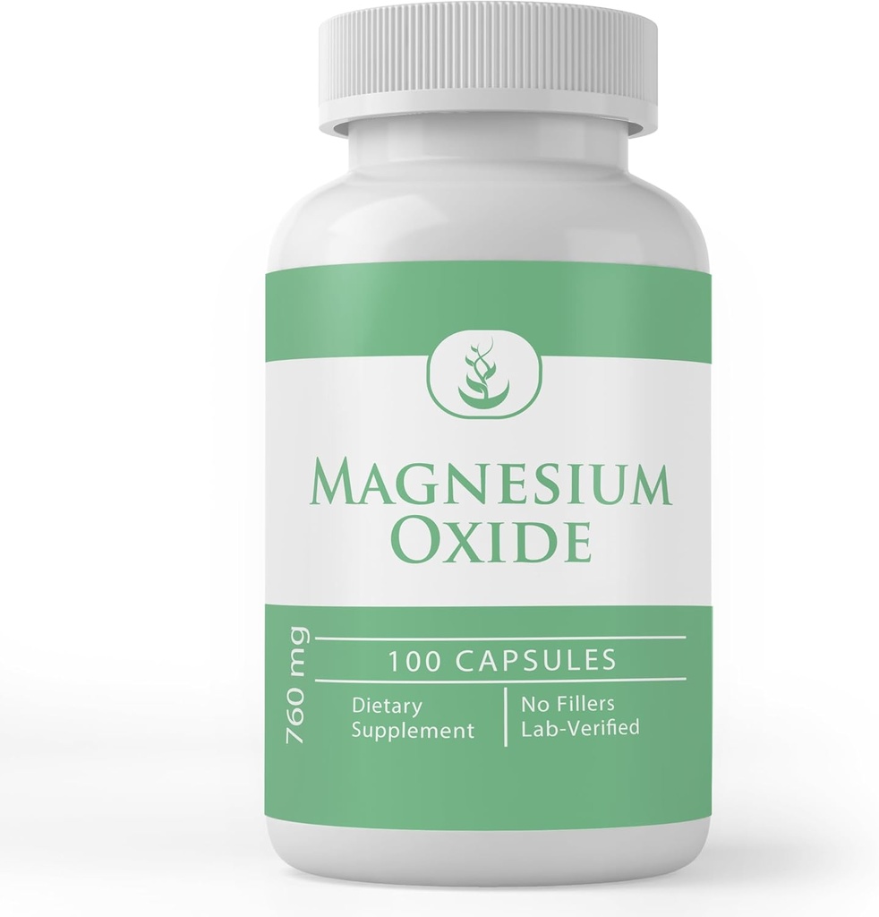 Pure Original Materialss Magnezyum Oksit, Always Pure, Nomixs Or Fillers, Lab TY (100 Capsules)