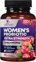 Women Digestive Health Support - 90 Milyar CFU Women's Probiyotik, 16 Strains, Cranberry, Vaginal Probiyotik with Prebiyotiks, PH, Immune, Urinary, & Feminine Health Support, 60 Capsules