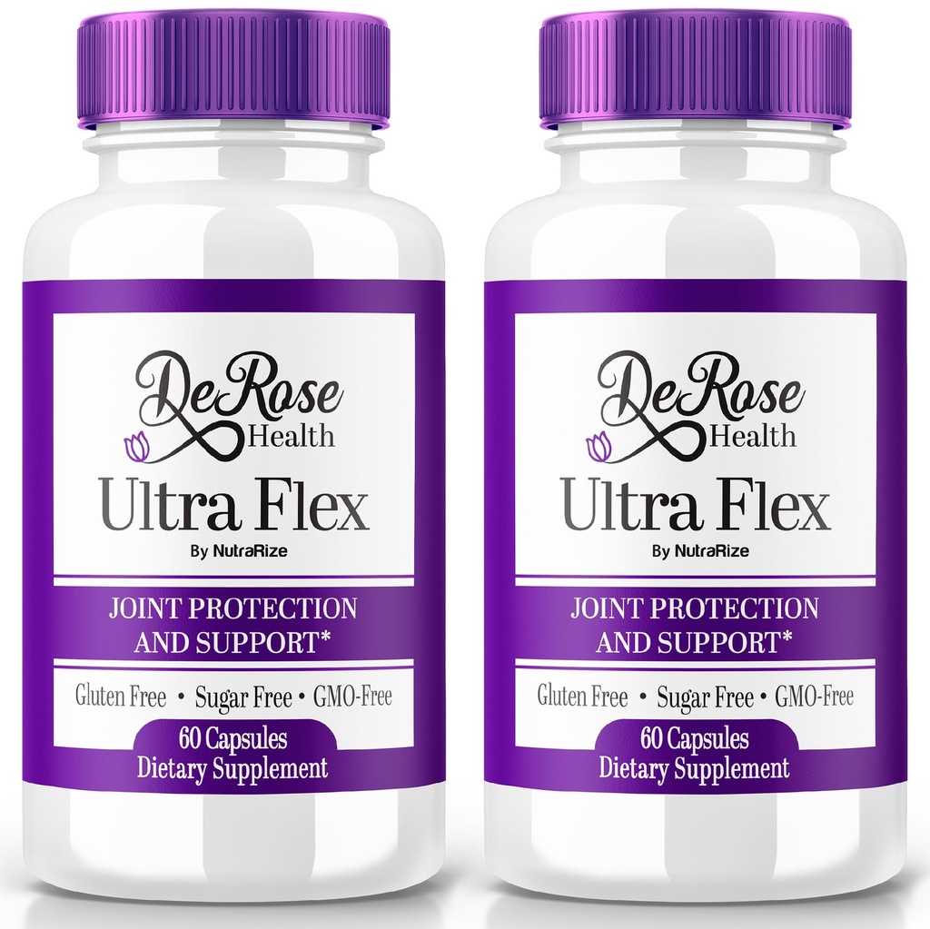 (2 Pack) Ultra Flex Capsules, Advanced Joint Support Supplement, Ultra Flex Natural Joint Health Formula, Max Strength Pills for Joint Wellness and Mobility, UltraFlex Vitamin Reviews (120 Capsules)