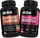 Tiroid Desteği ve Myo-Inositol & D-Chiro Inositol Supplement Capsules - Metabolism için Doğal Destek, Mood & Energy - 40:1 Kadın Sağlığı için Hormon Dengesi, Erkekler Sağlığı, Kadın Sağlığı