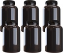 Company Pill Şişe (6 Pack) Black Lid ile Dark Amber Konteyner, 500cc Kapasite