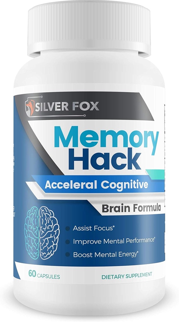 Memory Hack - Acceleral Γνωστική φόρμουλα εγκεφάλου - Υποστήριξη ψυχική αντοχή και εστίαση - με Taurin & άλλα ισχυρά φυσικά συστατικά - Nootropic Booster εγκεφάλου