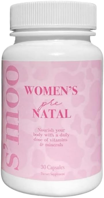 Demir, Vitamin D, Kalsiyum ve Daha Fazla Kadınlar için Prenatal Vitaminler - Kırmızı Kan Hücreleri ve Nervous Sistemi - Erken Gebelik İhtiyaçları - 30 Caps