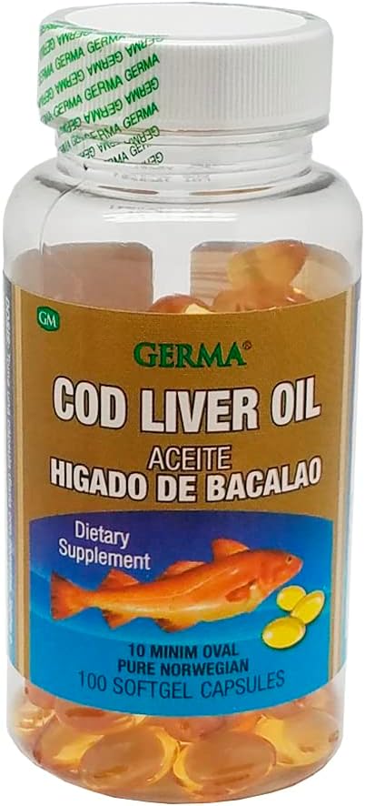 Aceite De Higado De Bacalao Capsules 100s Pure Norveç Cod Liver Oil GERMA