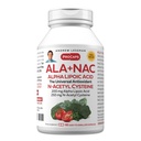 ANDREW LESSMAN ALA + NAC Alpha Lipoic Acid ile N-Acetyl-Cysteine 60 Capsules - Ultra-High Potency, Anti-Oxidant Support for Nervous System, Heart, Brain, Liver, Kidneys, Lungs, Energy. Katkı yok