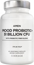 Amen Mood Probiyotik Supplement 51 Milyar CFU - Organik Prebiyotikler ve Probiyotikler - Asitofilus Probiyotik Pills, Fibers - Mood Organic Ashwagandha, Blueberries - Vegan & Non-GMO - 60 Capsules