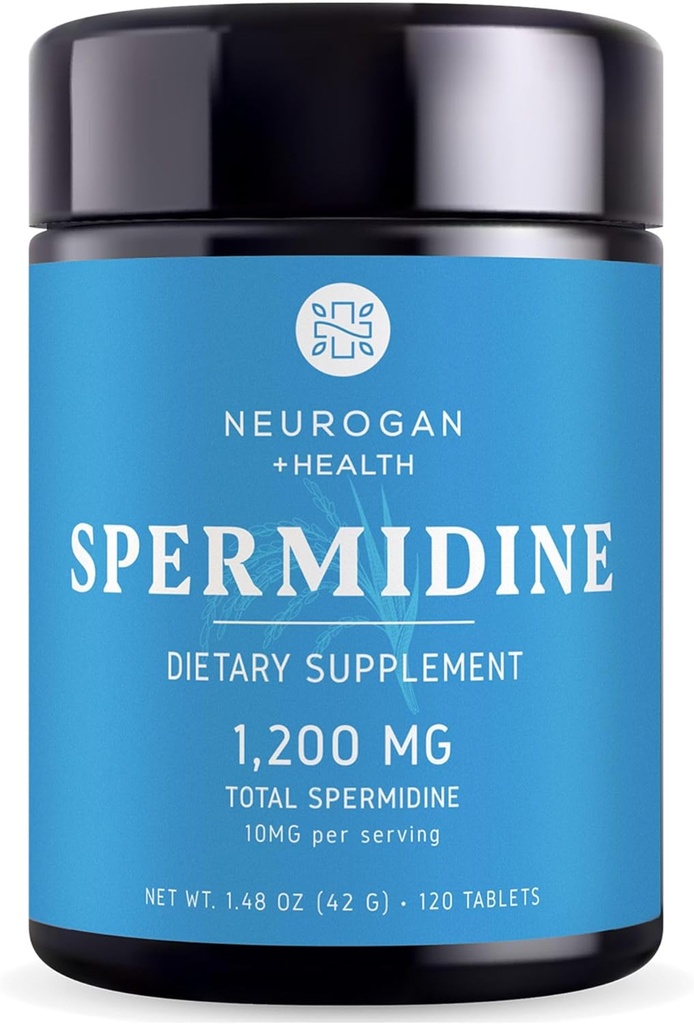 Neurogan Spermidine Supplement - 1200mg - 99% Pure 100x More Potent Than Rice & Wheat Germ Extract - for Cellular Health, Anti-Aging & Energy* - Made in USA - 10MG Per Serving - 120 Servings
