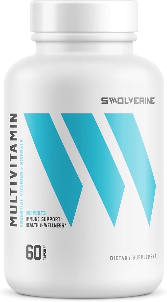 Swolverine Multivitamin | Gelişmiş Vitaminler ve Mineraller Capsule, Magnezyum, Chromium, Iron, Kalsiyum, Biotin, (30 Hizmet)