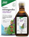 Floradix Ashwagandha Liquid Herbal & Vitamin Formula - συμπλήρωμα βοτάνων με εκχύλισμα Ashwagandha, βιταμίνη C, B12 & More - για υποστήριξη στρες - Gentle to Digest - Vegan & Non-GMO - 8.5 fl oz