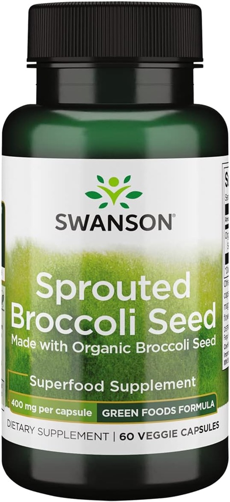 Swanson Organik Sprod Broccoli Tohum 400 Milligrams 60 Veg Capsules ile Yaptı