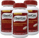 FiberCon Fiber Therapy for Regularity, Caplets, Value Dimension 140 caplets (Pack of 3) by Fibercon