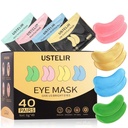 Eye Patches, 40 Pairs Eye Mask for Dark Circles, Puffy Eyes, Undereye Bag,Wrinkles,Eye Maske Patches with 24K Gold, Hyaluronic Acid,Rose & Aloe Vera, Eye Treatment Skin Care for Men & Women Hediye