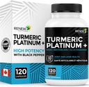 Renew Actives Turmeric Platinum 1350MG ανά 3 κάψουλες με Μαύρο Πιπέρι & Τζίντζερ – Αντιοξειδωτική, Συκώτι & Πεπτικό Support Μειώνει Φλεγμονή & Ενισχύει Ανοσία – Κατασκευάζεται στον Καναδά – 120 Κάψουλες