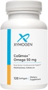XYMOGEN CoQmax Omega 50 mg - CoQ10 + Fish Oil Omega 3 Supplement - Dual-Action Heart Health Support - Coenzyme q10 + Specialized Fish Oil for 3X Greater Ab component of EPA DHA (120 Softgels)